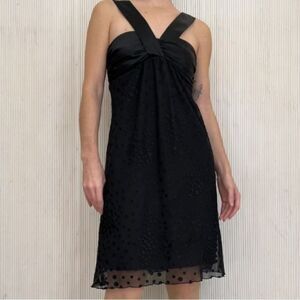 Bisou Bisou Dress Size 6 Black Lined Polka Dot Party Little Black Cocktails